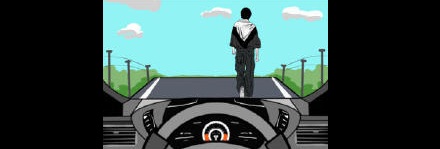 开车时,如何判断行人距离?