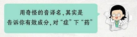 为啥现在的药不直接写治什么病,而是用一堆奇怪的音译名?