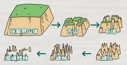 为什么张家界的山都是一根根的？